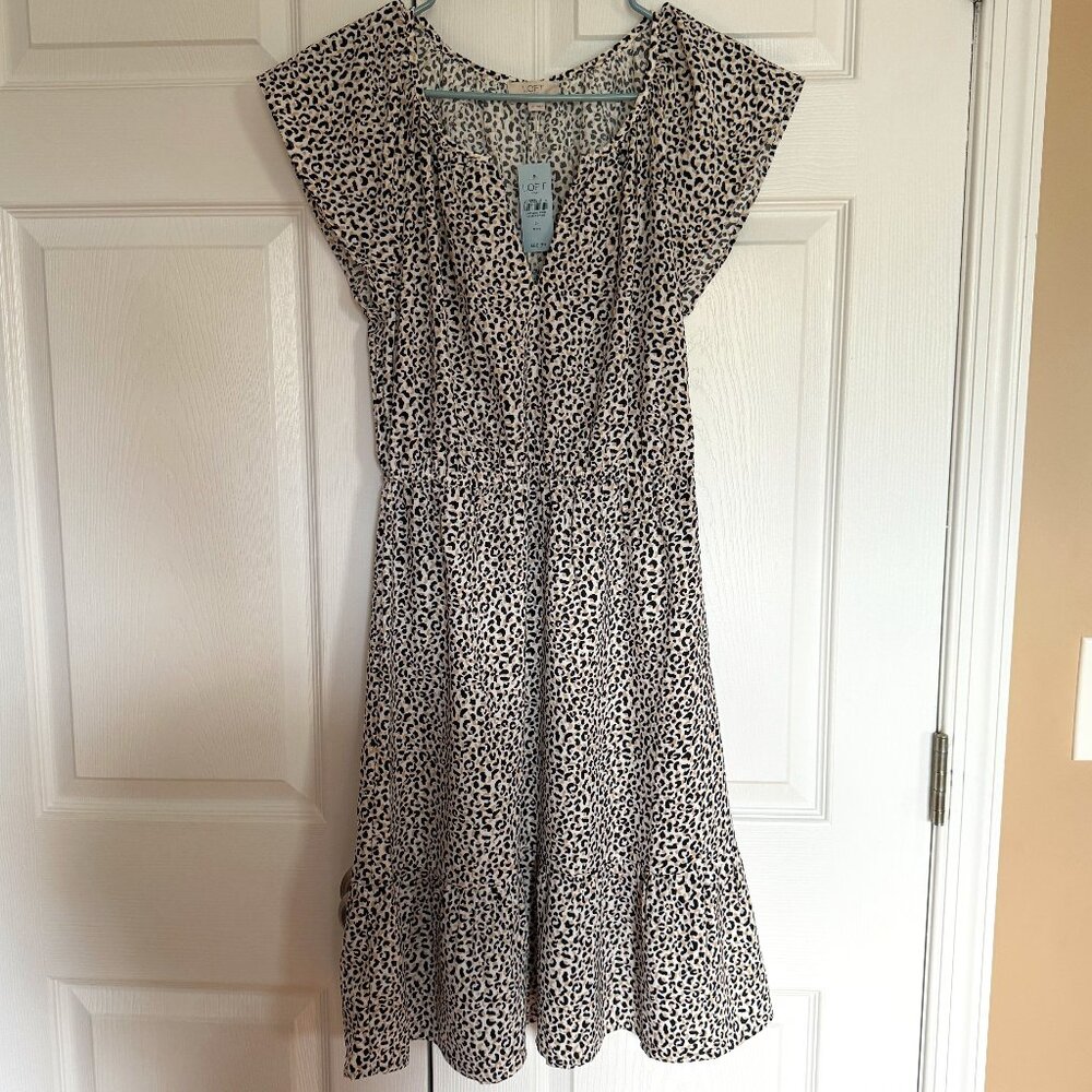 NWT - Loft Women's Petite Cheetah Print Dress - Size 0 Petite